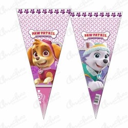 Bolsa cono patrulla canina  girls 40 cm x 20 cm 50 unidades