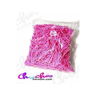 Palo plástico rosa  7 cm 1900 unidades