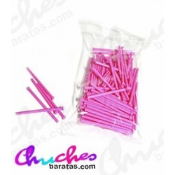 Plastic stick pink 7 cm 100 units