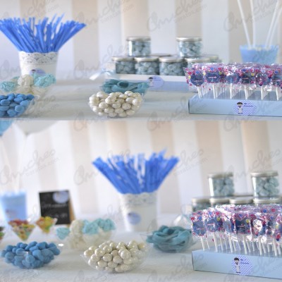 Comprar Kit mesa dulce azul ondas online - Chuches Baratas