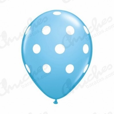 Balloon blue polka dot 10 united