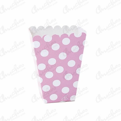 12 pop boxes Large pink polka dots