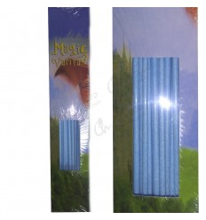 Reeds stuffed with blue sugar