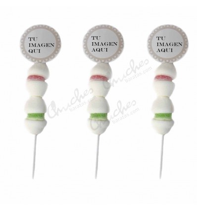 Personalized skewers white 12 units