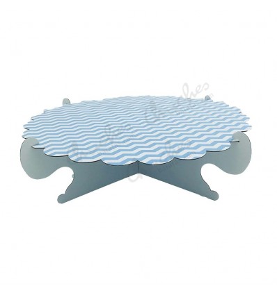 Candy holder 1 floor blue stripes and polka dots