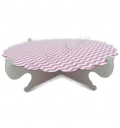 Candy holder 1 floor pink stripes and polka dots