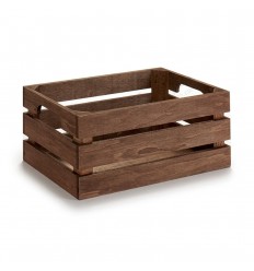Caja de madera marrón 33x23x15 cm