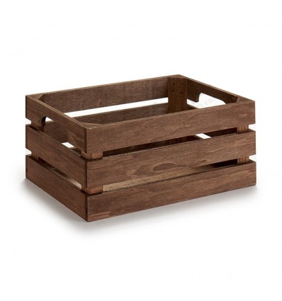 Caja de madera marrón 33x23x15 cm