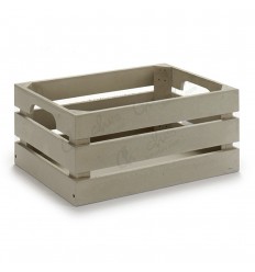 Gray wooden box 33x23x15 cm
