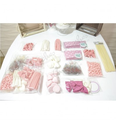 Sweet pink polka dot table kit