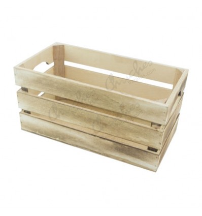 natural wood rectangular box 25x13x 12 cm