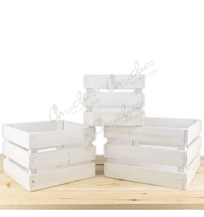 set 3 caja blanca cuadrada