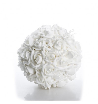 Bolsa rosas foam blanca 10 cm