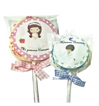 Choco cloud lollipop 1st communion girl 25 units