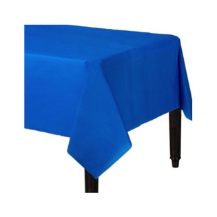 Blue waterproof plaid tablecloth 1.80x1.20 mt