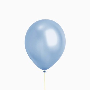 10 blue metallic latex balloons 30 cm