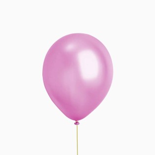 10 Pink metallic latex balloons 30 cm