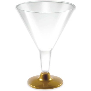 3 Copas martini base dorada 180 cc